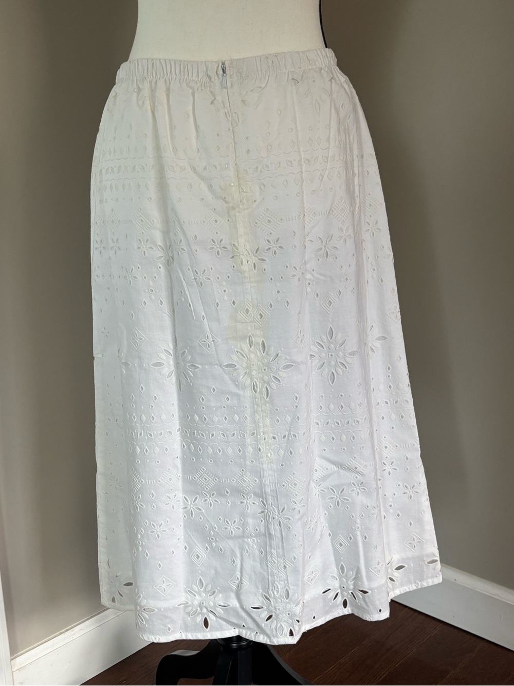White Eyelet Midi Skirt - Picture 2 of 2
